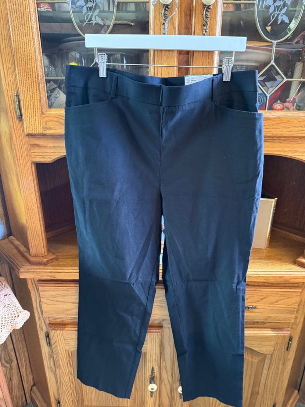 Rafaella Black Straight-Leg Women's Dress Pants